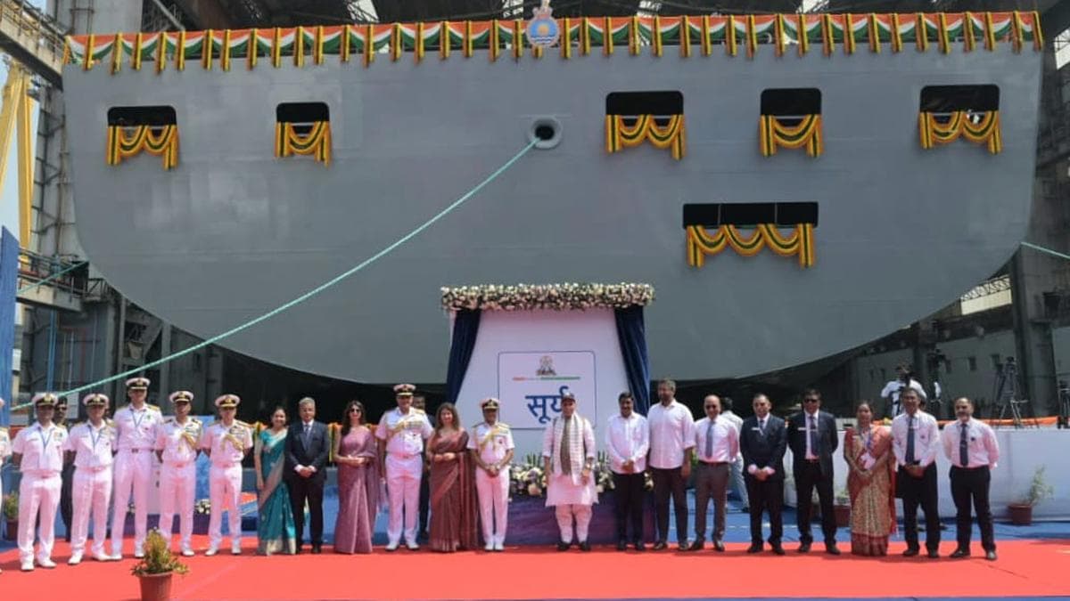 Raksha Mantri Launches First Indigenous Fleet Support Ship ‘INS Surya’ at Hindustan Shipyard Limited (HSL)