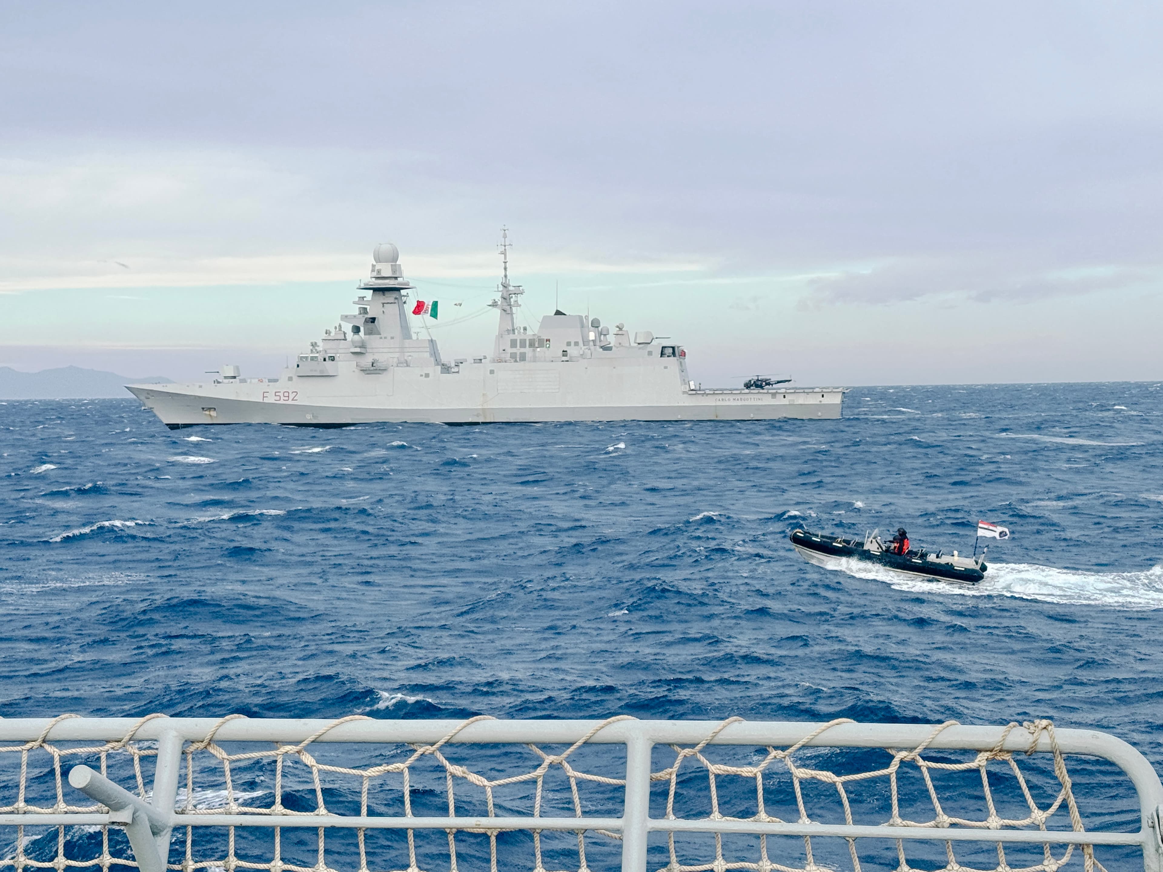 INS Trishul Arrives in Italy, Conducts PASSEX with Italian Navy Ship